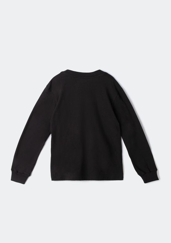 Foto do produto: Camiseta Infantil Menino Manga Longa Com Estampa - Preto