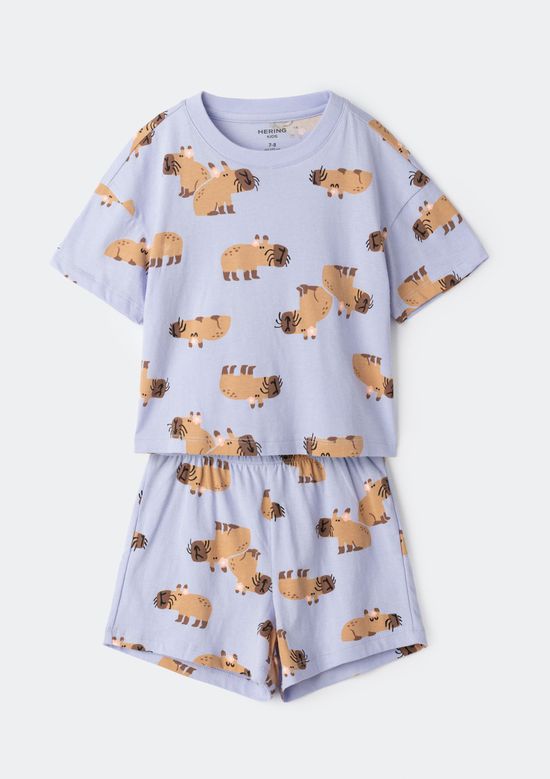 Foto do produto: Pijama Infantil Menina Box Estampado - Azul