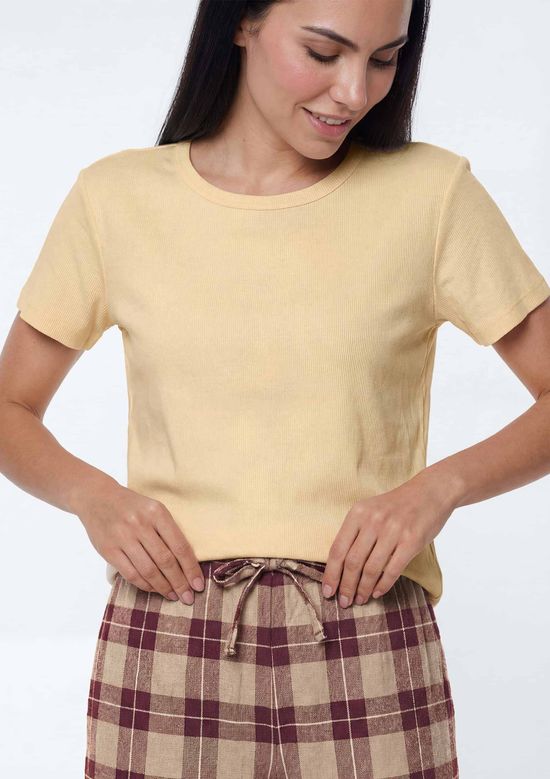Foto do produto: Pijama Feminino Longo Fio Tinto - Marrom