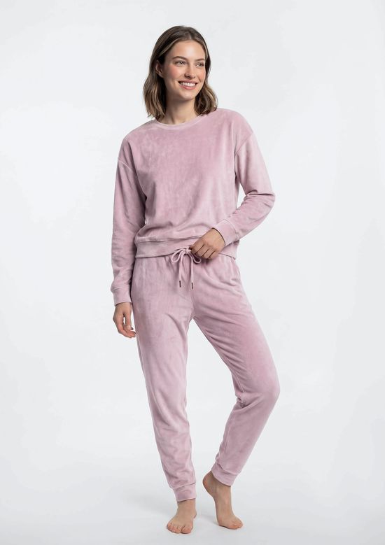 Foto do produto: Pijama Longo Feminino Em Plush - Rosa