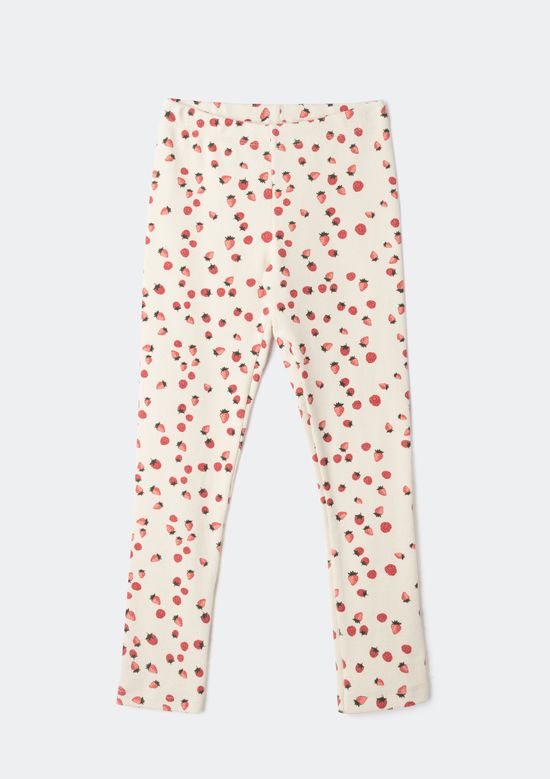 Foto do produto: Calça Legging Infantil Menina Estampada - Creme