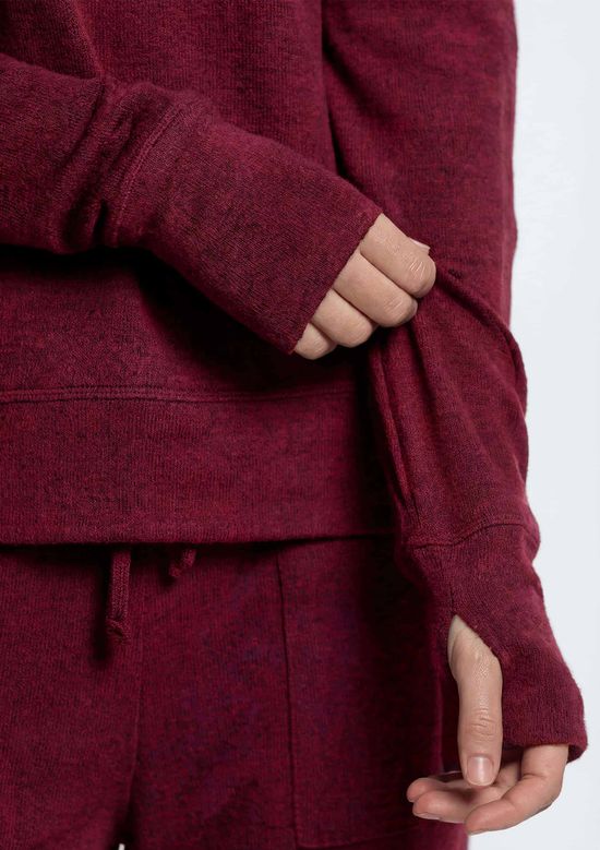 Foto do produto: Pijama Feminino Longo Em Tricô - Vinho