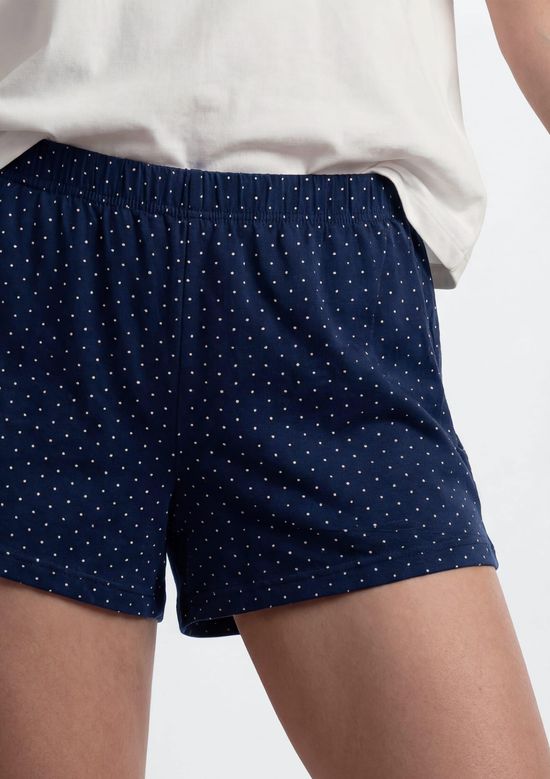 Foto do produto: Pijama Curto Feminino Box Estampado - Off white