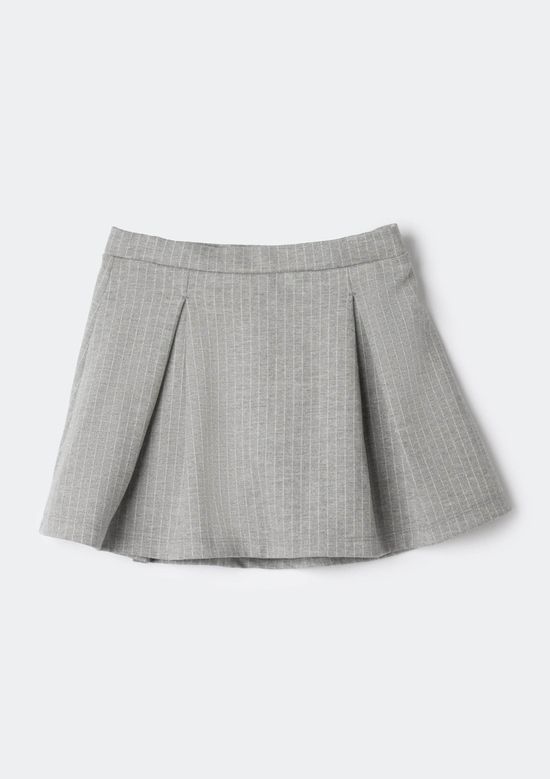 Foto do produto: Shorts Saia Infantil Com Pregas - Cinza