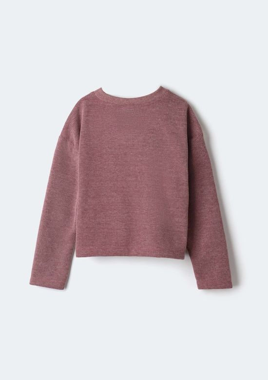 Foto do produto: Blusa Infantil Menina Manga Longa Em Veludo Estonado - Vinho