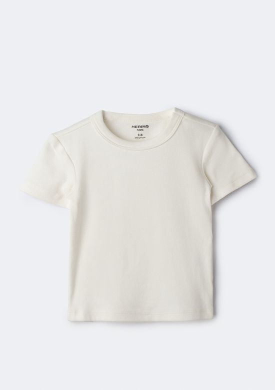 Foto do produto: Blusa Infantil Menina Em Ribana Canelada - Off white