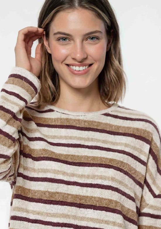 Foto do produto: Pijama Feminino Longo Em Tricô Fio Tinto - Vinho