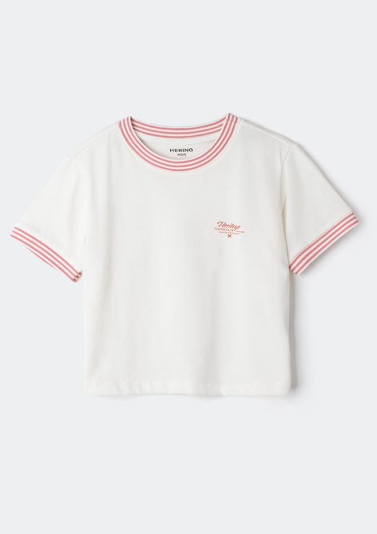 Foto do produto: Blusa Infantil Menina Box Com Estampa - Off white