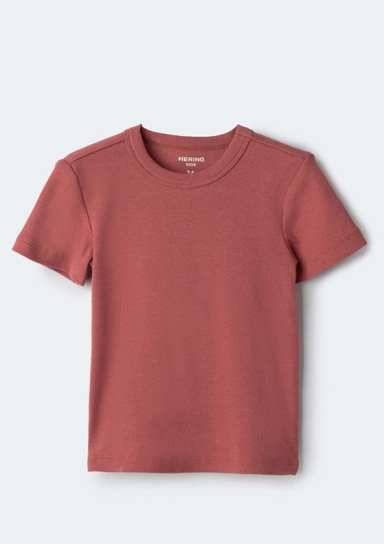 Foto do produto: Blusa Infantil Menina Em Ribana Canelada - Rosa