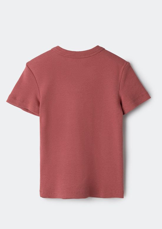 Foto do produto: Blusa Infantil Menina Em Ribana Canelada - Rosa