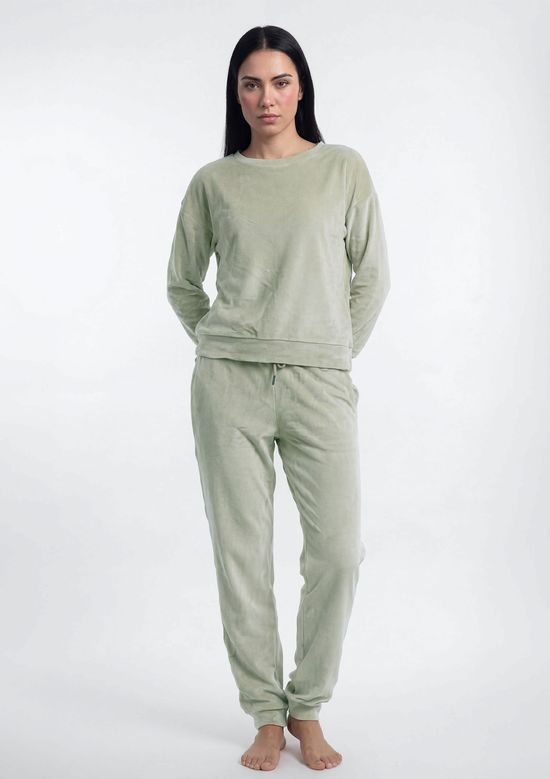 Foto do produto: Pijama Longo Feminino Em Plush - Verde