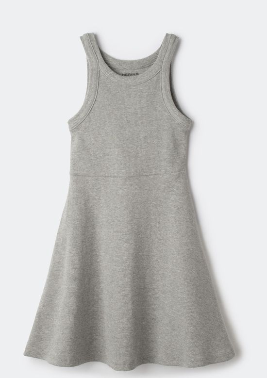 Foto do produto: Vestido Infantil Curto Canelado - Cinza