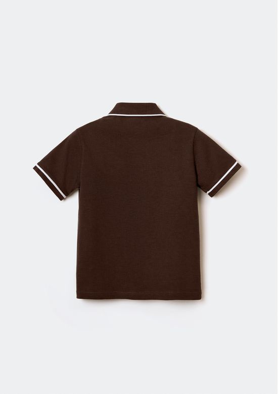 Foto do produto: Camisa Polo Básica Menino De Algodão Com Bordado - Marrom