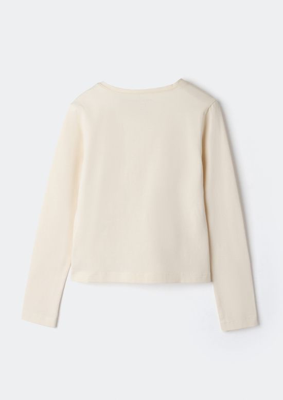 Foto do produto: Blusa Infantil Menina Manga Longa Slim Com Estampa - Creme