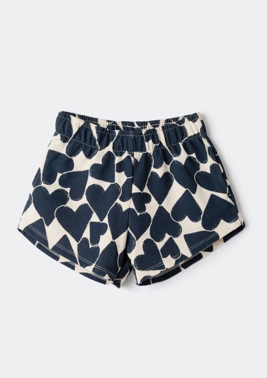 Foto do produto: Shorts Infantil Menina Cós Elástico Estampado - Azul