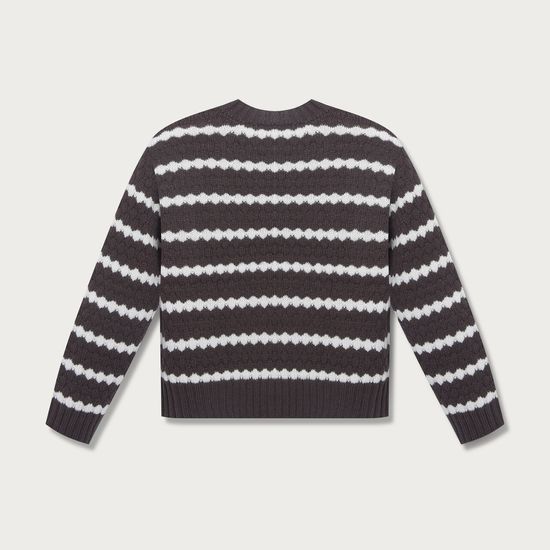 Foto do produto: Blusão Infantil Menina Tricô Texturizado - Marrom