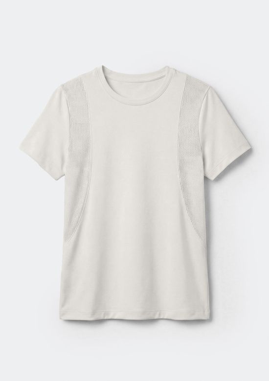 Foto do produto: Camiseta Esportiva Feminina Texturizada Secagem Rápida - Off white
