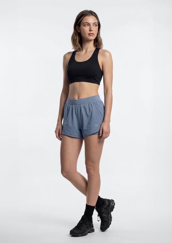 Foto do produto: Shorts Esportivo Feminino Runner Texturizado - Azul