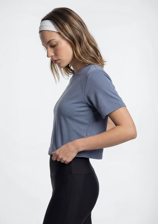 Foto do produto: Camiseta Esportiva Feminina Secagem Rápida - Azul