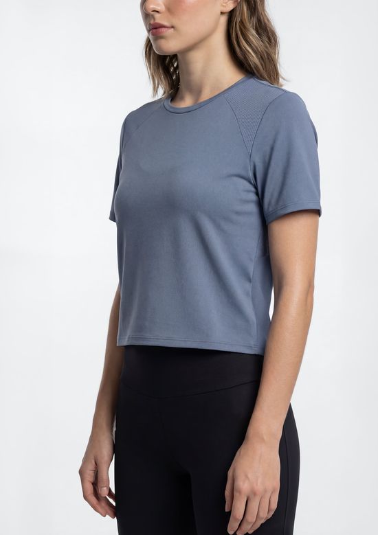 Foto do produto: Camiseta Esportiva Feminina Secagem Rápida - Azul