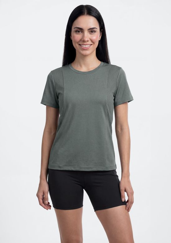 Foto do produto: Camiseta Esportiva Feminina Texturizada Secagem Rápida - Cinza