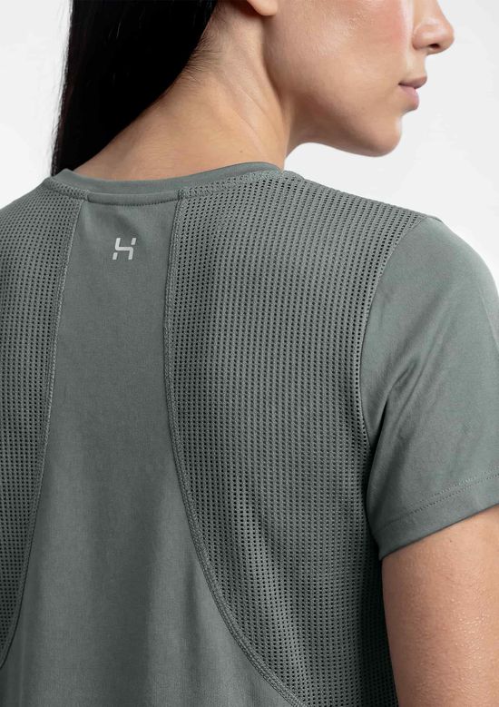 Foto do produto: Camiseta Esportiva Feminina Texturizada Secagem Rápida - Cinza