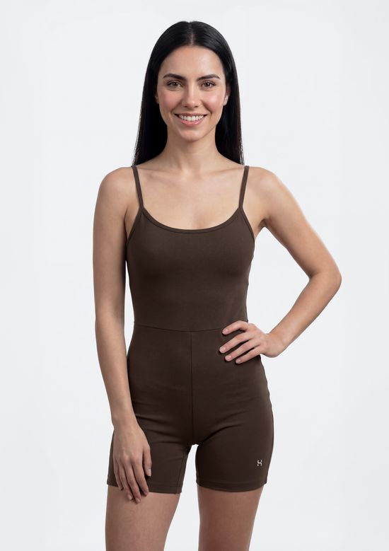 Foto do produto: Macaquinho Esportivo Feminino Proteção UV 50+ - Marrom