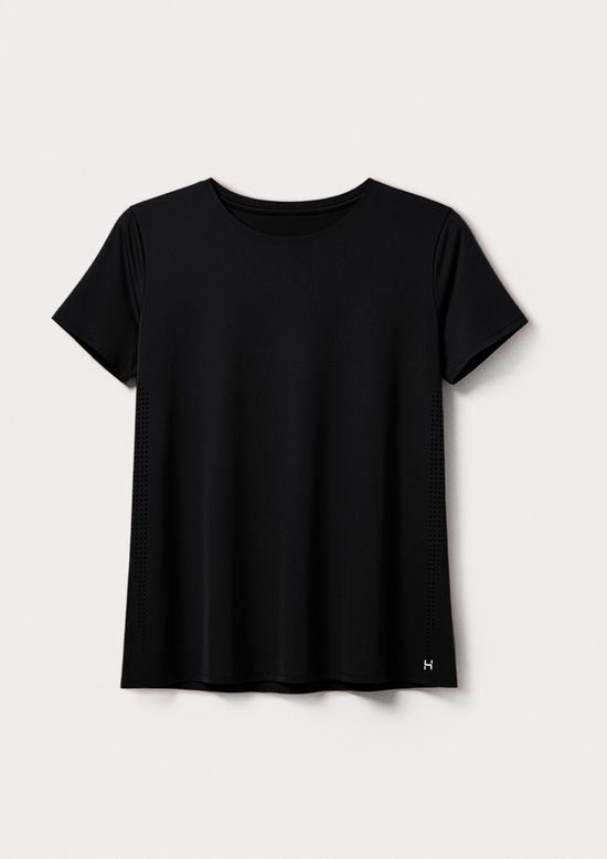 Foto do produto: Camiseta Esportiva Feminina Alta Performance - Preto