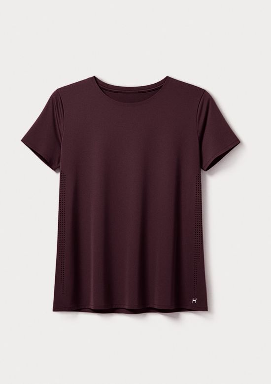 Foto do produto: Camiseta Esportiva Feminina Alta Performance - Vinho