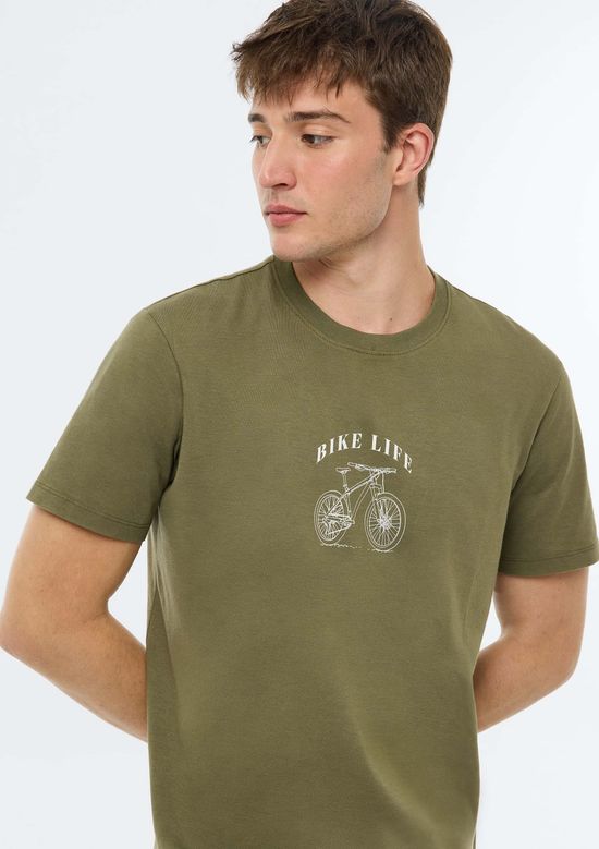 Foto do produto: Camiseta Masculina Manga Curta Com Estampa - Verde