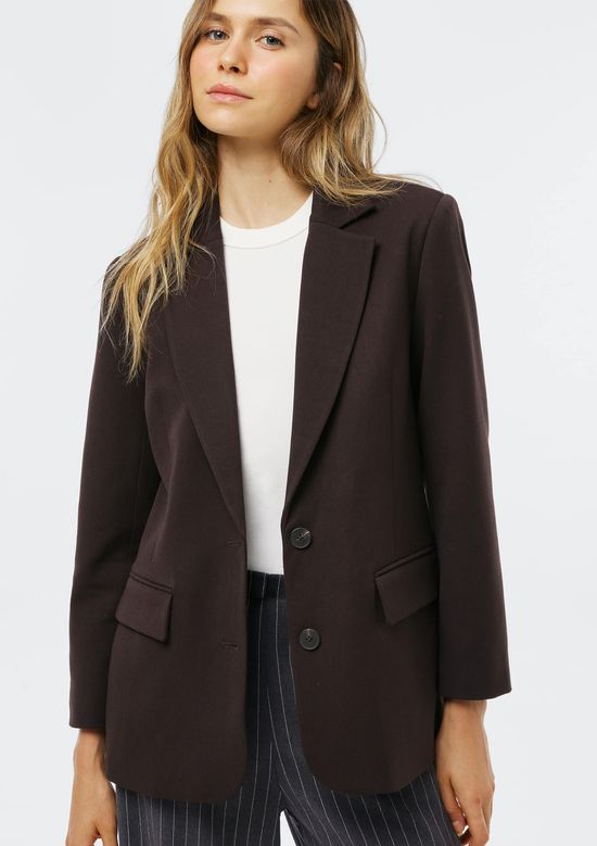 Foto do produto: Blazer Feminino Com Ombreira - Marrom