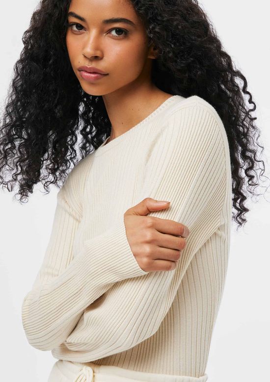 Foto do produto: Blusa Feminina Slim Em Tricô - Off white