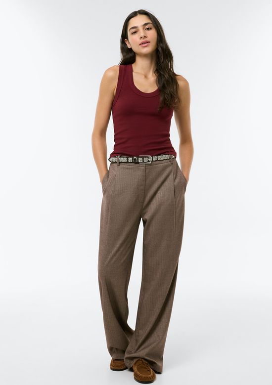 Foto do produto: Regata Feminina Canelada Decote U - Vinho