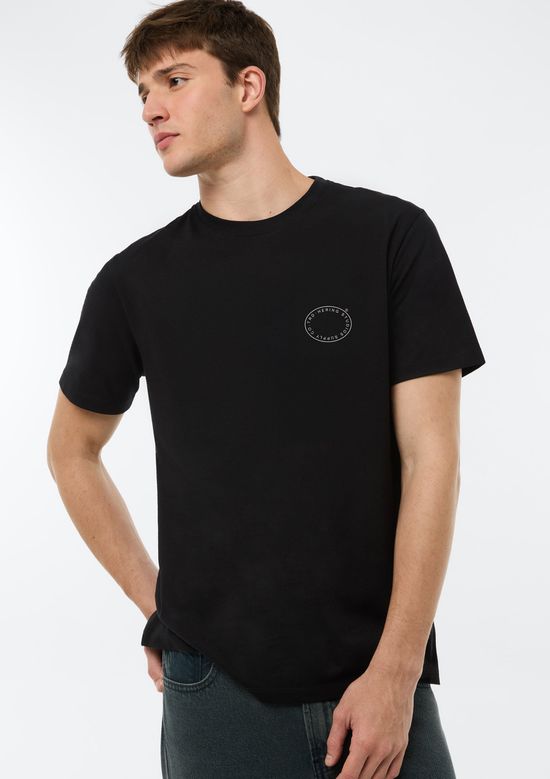 Foto do produto: Camiseta Masculina Manga Curta Com Estampa - Preto