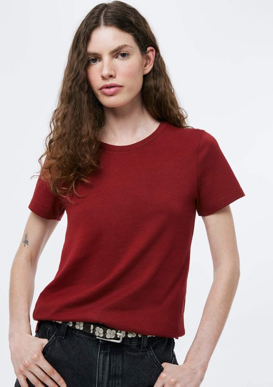 Foto do produto: Camiseta Básica Feminina Slim World - Vermelho