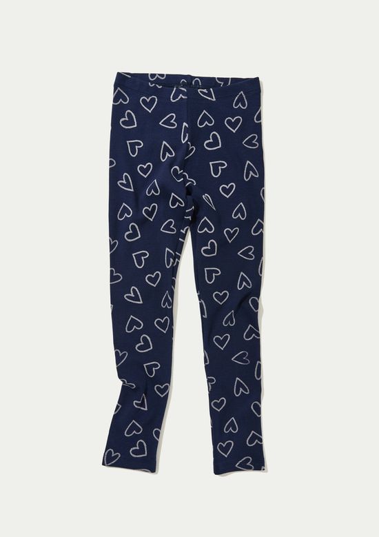 Foto do produto: Calça Legging Infantil Menina Estampada Em Ribana - Azul