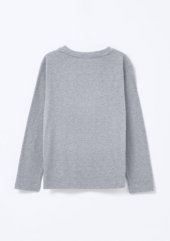 Foto do produto: Camiseta Infantil Menino Manga Longa Com Estampa Hering Kids - Cinza