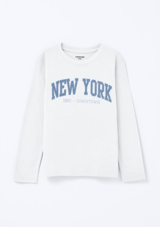 Foto do produto: Camiseta Infantil Menino Manga Longa Com Estampa Hering Kids - Branco