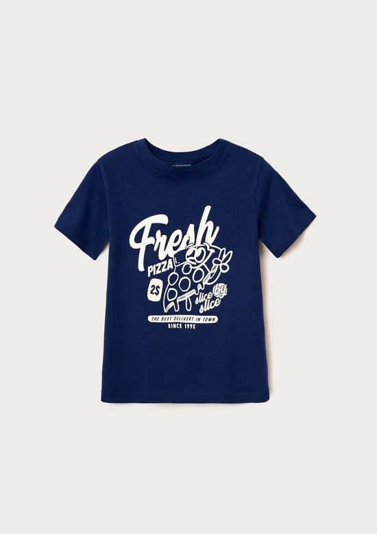 Foto do produto: Camiseta Infantil Menino Manga Curta Com Estampa - Azul