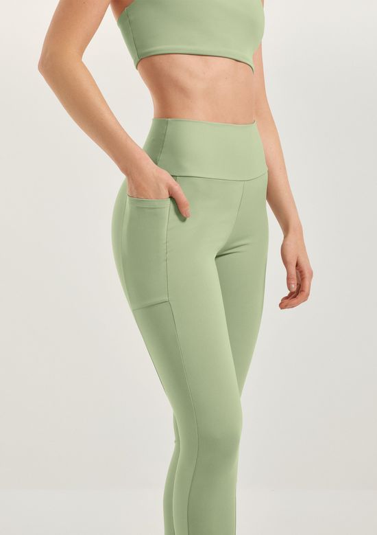 Foto do produto: Calça Legging Feminina Esportiva Com Fio LYCRA® - Verde