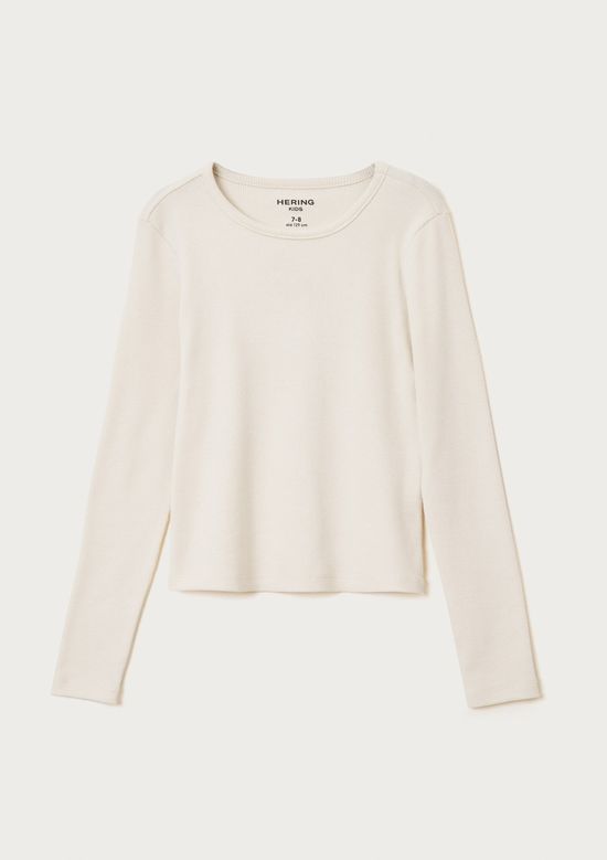 Foto do produto: Blusa Manga Longa Infantil Menina Em Ribana - Creme