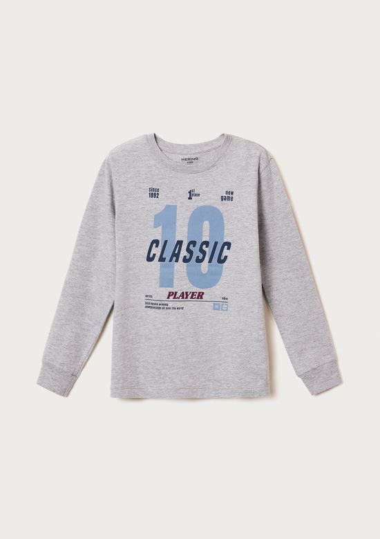 Foto do produto: Camiseta Infantil Menino Manga Longa Com Estampa Hering Kids - Cinza