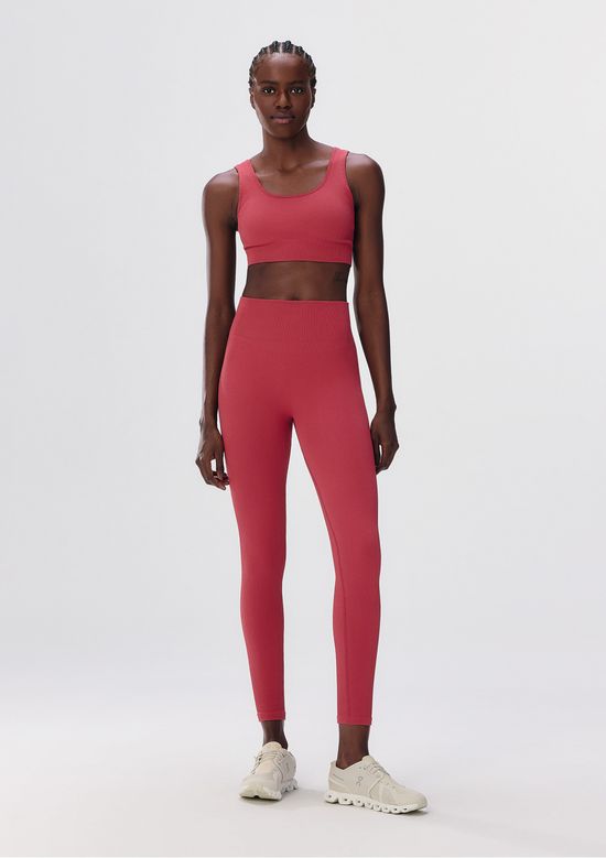 Foto do produto: Calça Legging Feminina Canelada Sem Costura - Vermelho