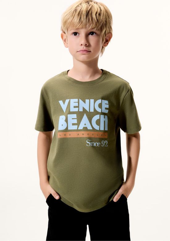 Foto do produto: Camiseta Infantil Menino Manga Curta Com Estampa - Verde