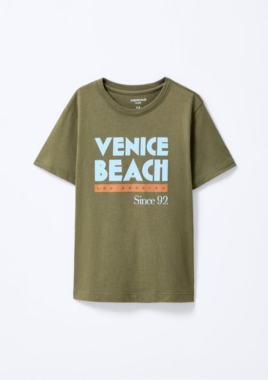 Foto do produto: Camiseta Infantil Menino Manga Curta Com Estampa - Verde