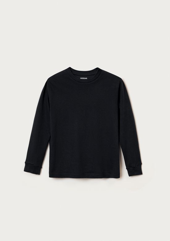 Foto do produto: Camiseta Básica Infantil Menino Manga Longa - Preto