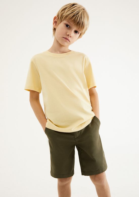 Foto do produto: Camiseta Básica Infantil Menino Manga Curta Slim - Amarelo