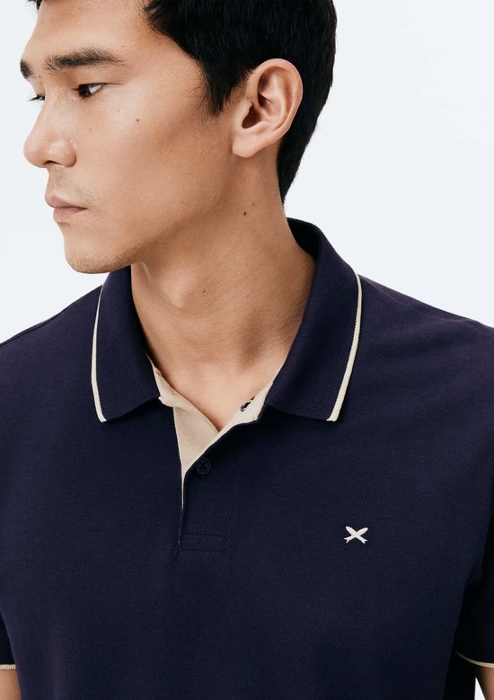 Foto do produto: Camisa Polo Básica Masculina Em Piquet Com Bordado - Preto