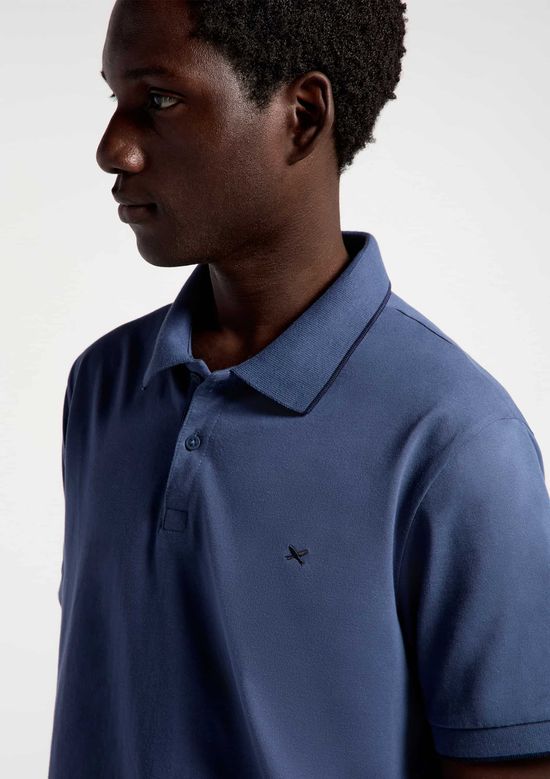 Foto do produto: Camisa Polo Básica Masculina Super Cotton Com Bordado - Azul