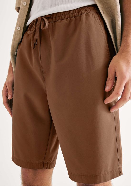 Foto do produto: Bermuda Básica Masculina Em Sarja - Marrom